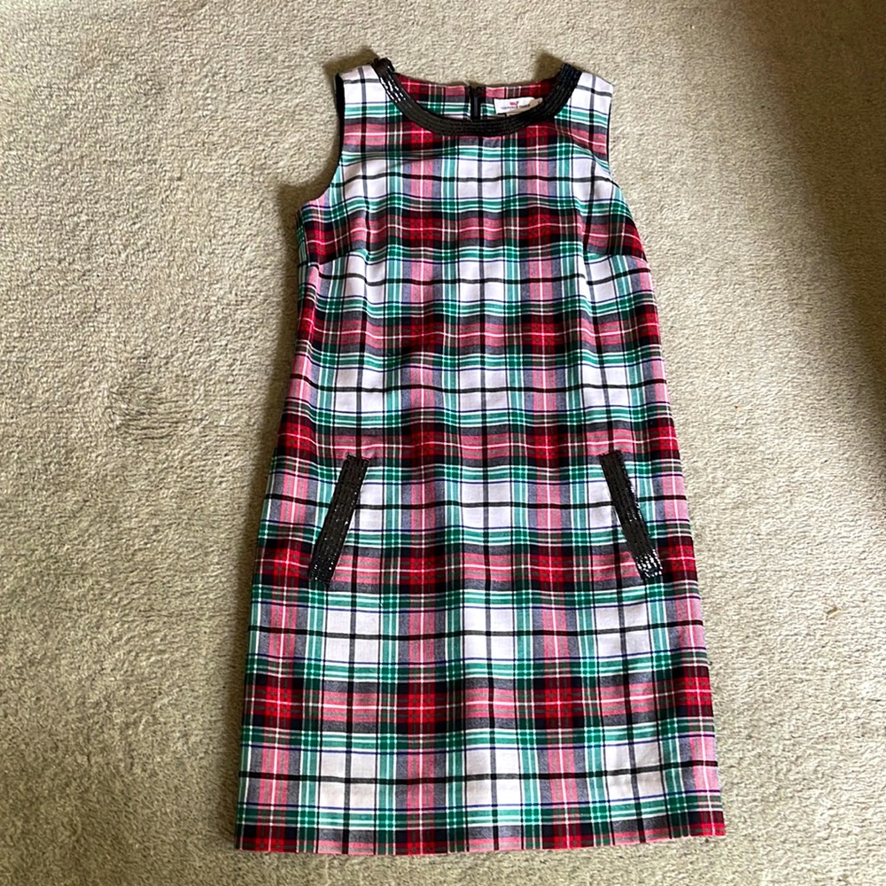 Vineyard Vines luxury mod wool plaid dress size 2